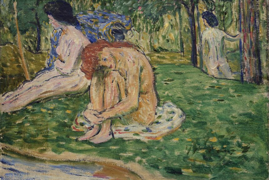 Jan Preisler, Tři dívky, SGVU, inv. č. O-715, foto O. Polák 2021 Nazí. Přirozeně / Naked. Naturally